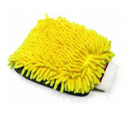 Микрофибровая варежка для мойки кузова MaxShine 1120003Y желтая с серым, 24x17 см 020827 