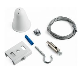 Комплект подвеса с тросом FERON PRO-0448 для шинопровода, белый, на 1,5 м. 41098 