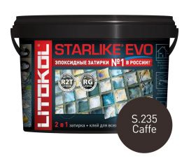 Эпоксидный состав для укладки и затирки мозаики и керамической плитки LITOKOL STARLIKE EVO S.240 MOKA 5 кг 499220005 