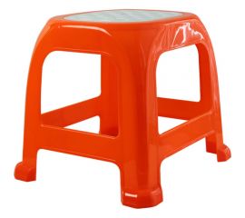 Табурет Росспласт Симпатия маленький, оранжевый, высота 30 см 529580 