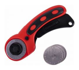 Раскройный роликовый нож BRAUBERG Professional 45 мм, 4 лезвия в комплекте, резиновые вставки 238088 