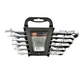 Набор комбинированных ключей AV Steel трещоточные, с шарниром, 8-17мм 6 шт AV-035260 