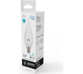 Лампа LED Candle Tailed 6W E14 4100K Gauss Elementary 34126 