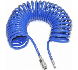 Шланг спиральный полиуретановый с быстроразъёмными соединениями 10x6.5 мм, 5 м PI TOOLS 7518 
