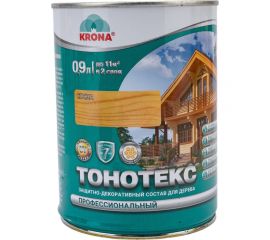 Защитно-декоративный состав для дерева KRONA Тонотекс (сосна; 0,9 л) 66303707 