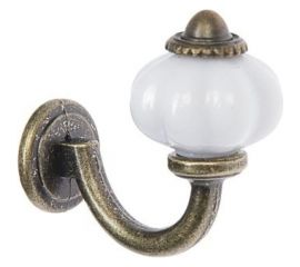 Мебельный крючок ТУНДРА VINTAGE013, однорожковый, цвет бронза 3818488 