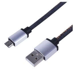 Кабель USB - micro USB REXANT в джинсовой оплетке 1 м 18-4242 