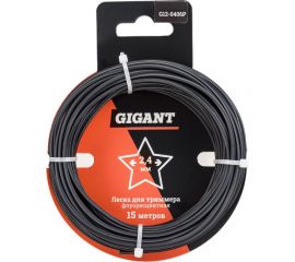 Леска для триммеров 2.4 мм, 15 м, звезда Gigant G12-0406P 