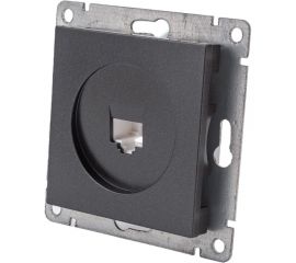 Компьютерная одноместная розетка UNIVersal серия афина с/у, 1а, rj45, графит еврослот A0051-Gr 