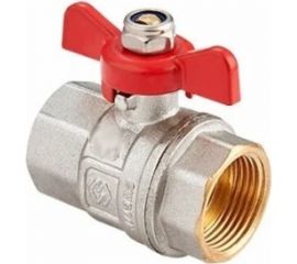 Шаровой латунный полнопроходной кран MVI с ручкой бабочкой БГГ 1/2 (10 шт. В уп) BV.513.04 