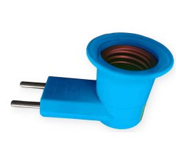 Адаптер вилка-патрон ОПТИКОМ ЭЛЕКТРИК с выключателем 220В голубой 3352.1527 