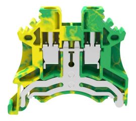 Клемма на дин-рейку DEGSON 4 кв.мм, винтовая, земля, 100 штук DC4-PE-01P-1C-00Z(H) 