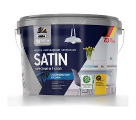 Латексная интерьерная краска с шелковистым блеском Dufa Premium ВД SATIN база 1, 9 л МП00-006674 