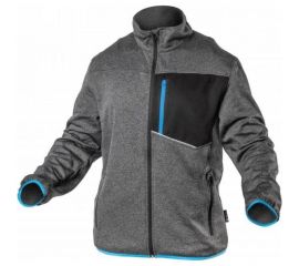 Рабочая толстовка HOEGERT TECHNIK Nister серый/меланж/синяя, р. M/50 HT5K900-M 