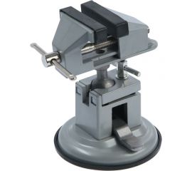 Мини-тиски ТУНДРА алюминиевые усиленное крепление на присоске, поворотный шарнир, 75 мм 7003028 
