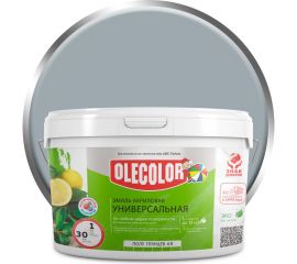 Акриловая эмаль OLECOLOR полуглянцевая, серый, 2 кг 4300002566 