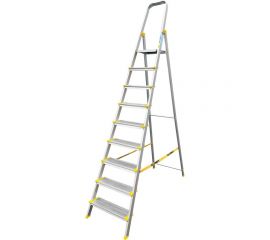 Алюминиевая профессиональная анодированная стремянка Алюмет 9 ступеней АS709 