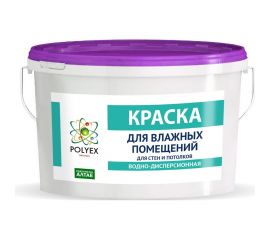 Краска для влажных помещений POLYEX (2.8 кг; 4 шт) УТ-00006920 
