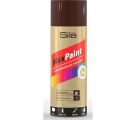 Универсальная аэрозольная эмаль Sila home max paint коричневый ral 8028, 520 мл 00-00004732 SILP8028 