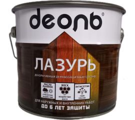 Декоративный деревозащитный состав (лазурь) ДЕОЛЬ Лиственница полуглянцевый 2,7 л DZSL27 