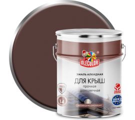 Алкидная эмаль для крыш OLECOLOR шоколадный, 5 кг 4300005334 