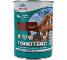 Защитно-декоративный состав для дерева KRONA Тонотекс (палисандр-шоколад; 0,9 л) 66334701 