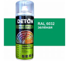 Эмаль DETON акриловая, быстросохнущая, зеленый, RAL 6032, аэрозоль 520 мл DTN-A07638 
