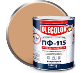 Эмаль OLECOLOR ПФ-115 бежевый, 2.7 кг 4300000153 