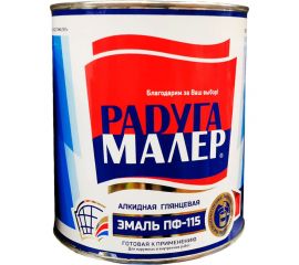Краска Радугамалер быстросохнущая, атмосферостойкая ПФ-115 ГОСТ розовая 0,9 кг 4640000601591 