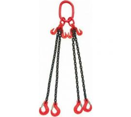 Цепной четырехветвевой строп ООО КанТраст на увеличенном звене (180x340) 4СЦ 21,2/8000 с крюками-укоротителями 4STSUVZ2128000R 