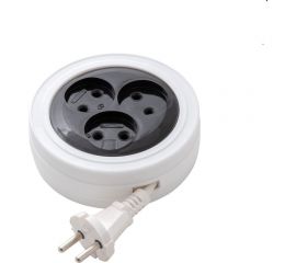 Удлинитель-рулетка АБК-СИЛА Р16-008, 3 гнезда, 3 м, ШВВП 2х0,75, 6А/220В/1320Вт 1 шт 2200002 