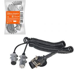 Кабель прицепа 4.5 м, 24 В, адаптер 15 контактов на тип-N/7 контактов и тип-S/7 контактов Airline ATE-16 