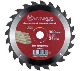 Диск пильный твердосплавный Special (300х32/30 мм; 24 зуба) MONOGRAM 087-003 
