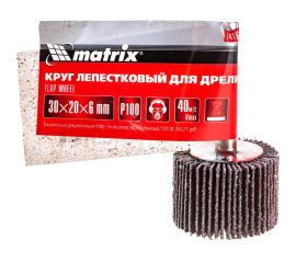Круг лепестковый (30x20x6 мм; Р100) для дрели MATRIX 74161 