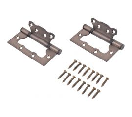 Накладная петля без врезки Аллюр 2BB MBN (100х75 мм; 2.5 мм; графит; 2 шт; коробка) 12160 