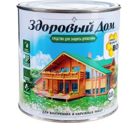 Деревозащитное средство Здоровый Дом орех 0,8 л 90000857552 