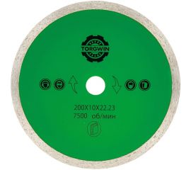 Алмазный диск со сплошной кромкой для гранита 200х1.7х10х22.23 мм TORGWIN 106AG-TG20022KL 