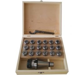 Патрон цанговый NT30ER32 хвостовик конус 7:24 DIN2080 с набором цанг 18 шт., 3-20 мм GRIFF b221413 