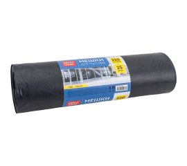 Мешки для мусора (220 л; 88х130 см; 30 мкм; 25 шт.; ПВД; черные; в рулоне) OfficeClean 243963/И 
