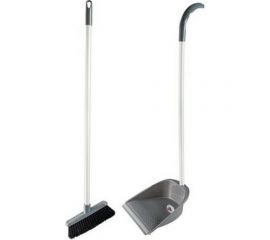 Щетка+совок PROFF PLASTIK ленивка с длинной рукояткой, серая, пластиковая УИ-2601217с 