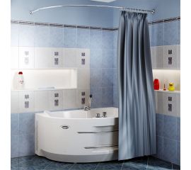 Карниз для шторы на ванну Радомир Ирма 149х96 хром 1-12-2-0-0-216 