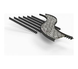 Бордюр ООО Металекс Metalex 120х80x2500 мм, серый, 6 шт. BRS128025 