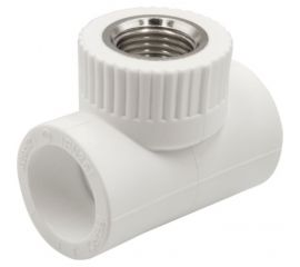 Комбинированный тройник VRT внутренняя 25х1/2х25 EVER plast, белый, Россия 538257 