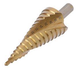 Сверло ступенчатое PRO (4-32 мм; HSS TiN; спиральный профиль; трехгранный хвостовик) ТУНДРА 4087172 