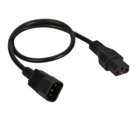 Шнур питания с блокировкой LANMASTER C13-C14, 3х0.75, 220В, 10А, черный, 2 метра LAN-PP13L/14-2.0-BK 