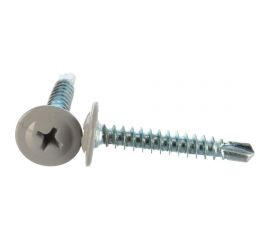 Саморез ПШC КРЕП-КОМП сверло 4,2х25 RAL7004 500шт пшс257004 