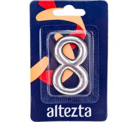 Дверная цифра Левша "8" ALTEZTA хром У4-9098.Х 