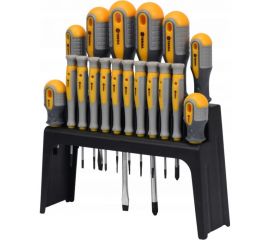 Набор отверток VOREL 18 предметов, пластиковая стойка 60781 