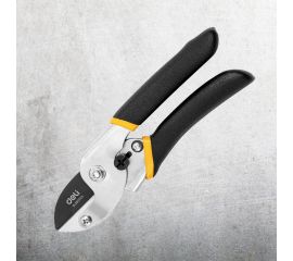 Универсальный садовый секатор DELI DL580205 200 мм, сталь 55С, уплотнённая противоскользящая ручка 98487 