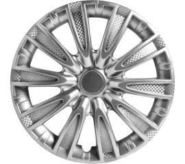 Колесные колпаки Airline 15"" Торнадо, серебристый, карбон, комплект 2 шт. AWCC-15-06 